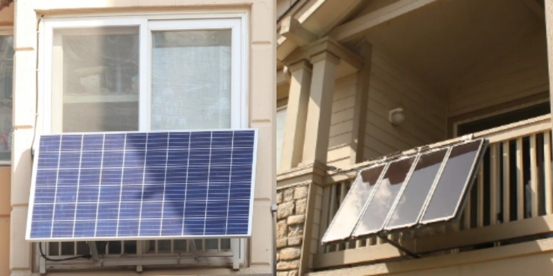 système de montage de panneaux solaires pour balcon à la maison