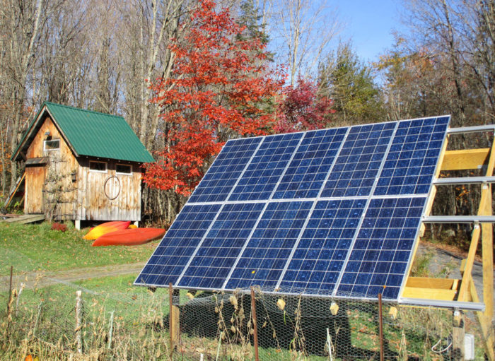 Panneaux solaires au sol