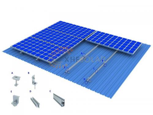 High reliability Pitched Metal Roof Solar Mounting System